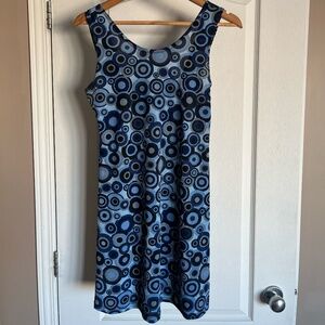70's style blue dress